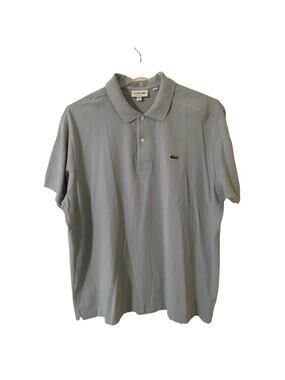 Lacoste Light Blue Gray Classic Fit FR 8 US 3XL 100% Cotton Pique' Polo Shirt